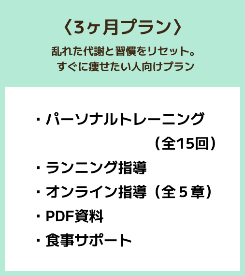 3ケ月プラン